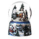 Sfera di vetro Natale pupazzo neve carillon 15x10x10 cm s1