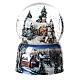 Sfera di vetro Natale pupazzo neve carillon 15x10x10 cm s2