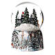 Boule à neige avec boîte à musique Père Noël dans le bois 15x10x10 cm s5