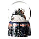 Globo de neve de Natal com caixa de música, casinha com trenô, 15x10x10 cm s5