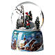 Glaskugel Weihnachten Skifahrer Spieluhr, 15x10x10 cm s3