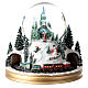 Snow globe with music box, Christmas carol and small train, 20x20x20 cm s1
