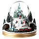 Snow globe with music box, Christmas carol and small train, 20x20x20 cm s2