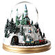 Snow globe with music box, Christmas carol and small train, 20x20x20 cm s4