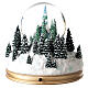 Snow globe with music box, Christmas carol and small train, 20x20x20 cm s5
