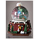 Boule à neige avec boîte à musique Père Noël LEDs RGB 30x30x25 cm s2