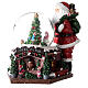 Snow globe with music box, Santa and Christmas tree, RGB LED lights, 30x30x25 cm s1