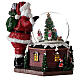Snow globe with music box, Santa and Christmas tree, RGB LED lights, 30x30x25 cm s3