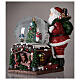 Snow globe with music box, Santa and Christmas tree, RGB LED lights, 30x30x25 cm s4