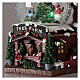 Snow globe with music box, Santa and Christmas tree, RGB LED lights, 30x30x25 cm s6