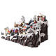 Christmas village set with ropeway, ski slope and skaters, music and lights, 40x60x50 cm s3