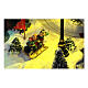 Villaggio Natale funivia pista da sci pattinatori musica luci 40x60x50 cm s7