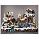 Christmas village set with ski resort and skiers, 40x60x45 cm, lights and music s2
