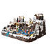 Christmas village set with ski resort and skiers, 40x60x45 cm, lights and music s3