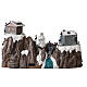 Christmas village set with ski resort and skiers, 40x60x45 cm, lights and music s5
