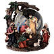 Christmas snow globe with Nativity Scene and music box 6x5x6 in s5