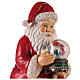 Santa with nutcracker snow globe 10x5x6 in s4