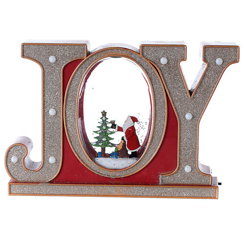 Glaskugel mit Schnee JOY Weihnachtsmann, 20x25x5 cm 5