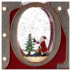 Boule à neige JOY avec Père Noël 20x25x5 cm