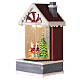 Weihnachtsmann Haus bewegliche Kulisse mit Lichtern, 20 cm s4