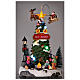 Christmas village set with firecamp and Santa in motion 12x8x7 in s2