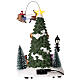 Christmas village set with firecamp and Santa in motion 12x8x7 in s6