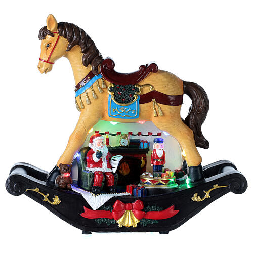 Resin rocking horse with lights 10x10x4 in 1