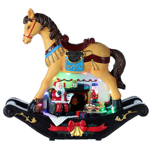 Resin rocking horse with lights 10x10x4 in 3