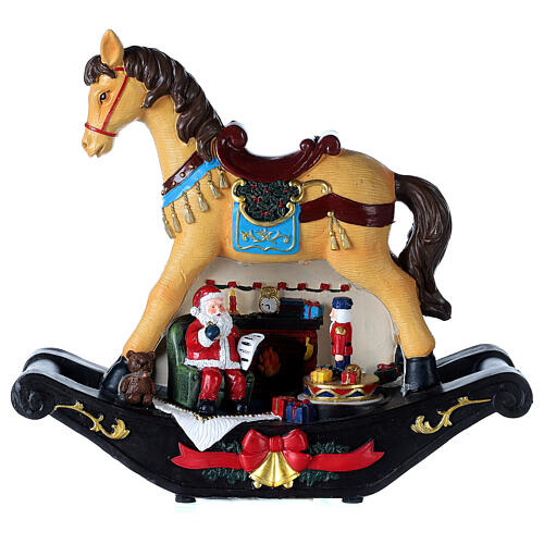 Resin rocking horse with lights 10x10x4 in 4