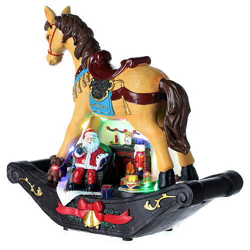 Resin rocking horse with lights 10x10x4 in 5