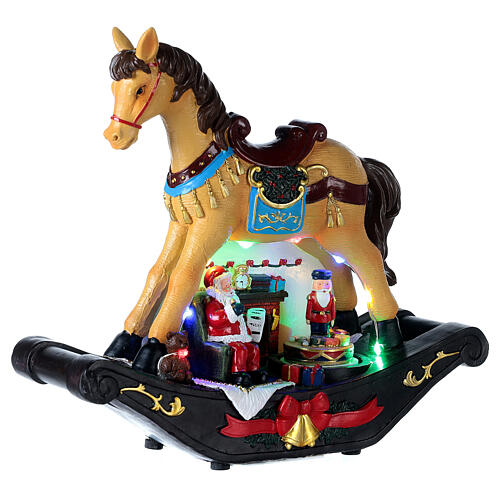 Resin rocking horse with lights 10x10x4 in 6
