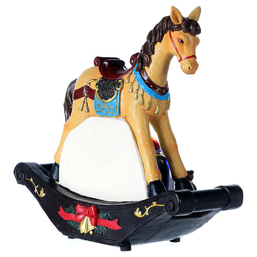Resin rocking horse with lights 10x10x4 in 8