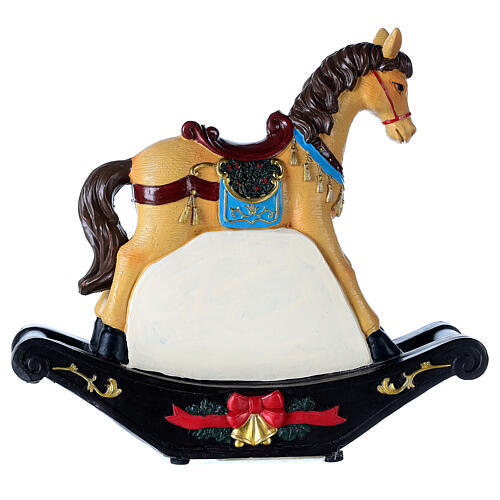 Resin rocking horse with lights 10x10x4 in 9