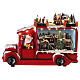 Santa's lorry with lights and motion 8x12x5 in s1