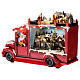 Santa's lorry with lights and motion 8x12x5 in s6