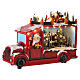 Santa's lorry with lights and motion 8x12x5 in s7