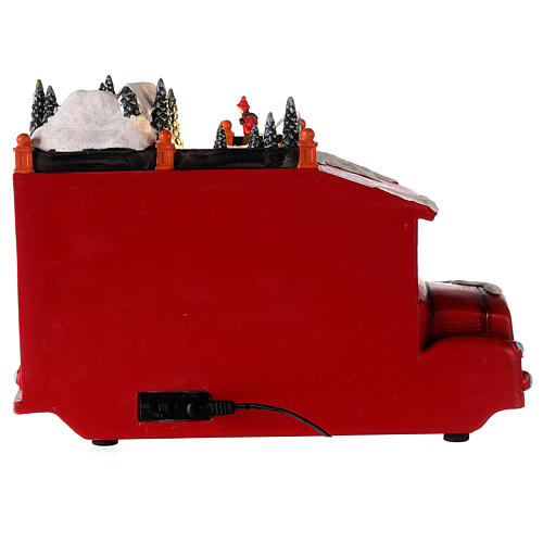 Camion de Père Noël lumières et mouvement 20x30x10 cm 11