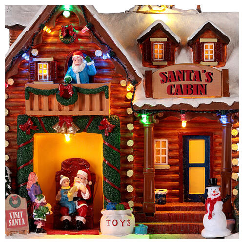 Christmas village set: Santa's house, 10x10x6 in 2