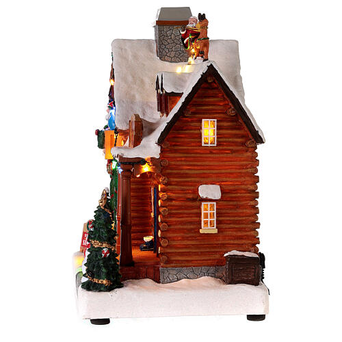 Christmas village set: Santa's house, 10x10x6 in 7