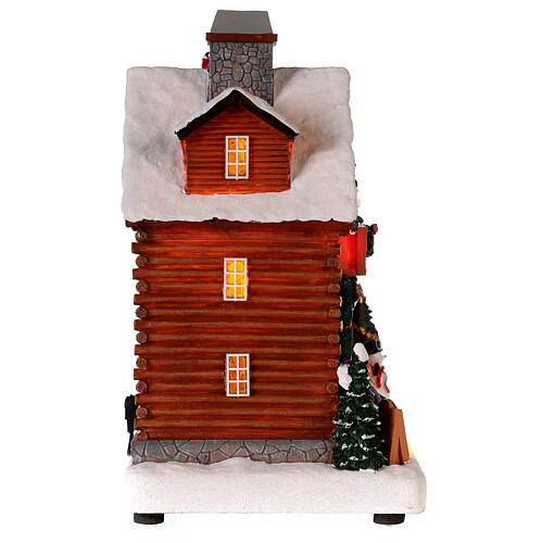 Villaggio Natalizio casa di Babbo Natale 25x25x15 cm 8