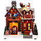 Miasteczko bożonarodzeniowe, domek Świętego Mikołaja, 25x25x15 cm s1
