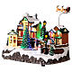 Christmas village set: houses and Santa in motion 10x12x6 in s3