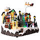 Christmas village set: houses and Santa in motion 10x12x6 in s4