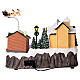 Christmas village set: houses and Santa in motion 10x12x6 in s5