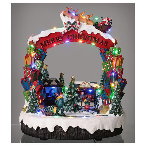Christmas village set: Christmas fair and figurines in motion 12x8x8 in 2