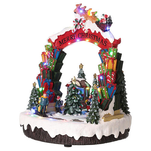 Christmas village set: Christmas fair and figurines in motion 12x8x8 in 3