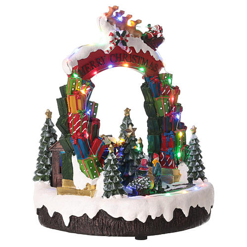 Christmas scenery with moving characters 30x20x20 cm 4
