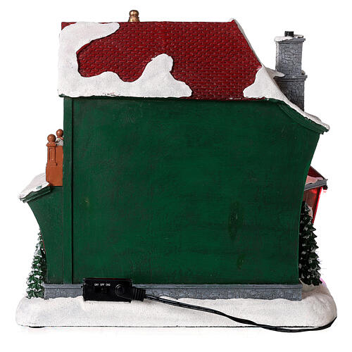 Villaggio natalizio fabbrica di Babbo Natale 30x30x15 cm 5