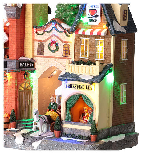 Christmas village set: bakery and coffee shop 12x12x4 in 3