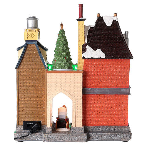 Christmas village set: bakery and coffee shop 12x12x4 in 9
